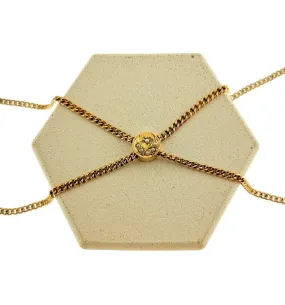 10kt yellow gold pocket watch curb link chain