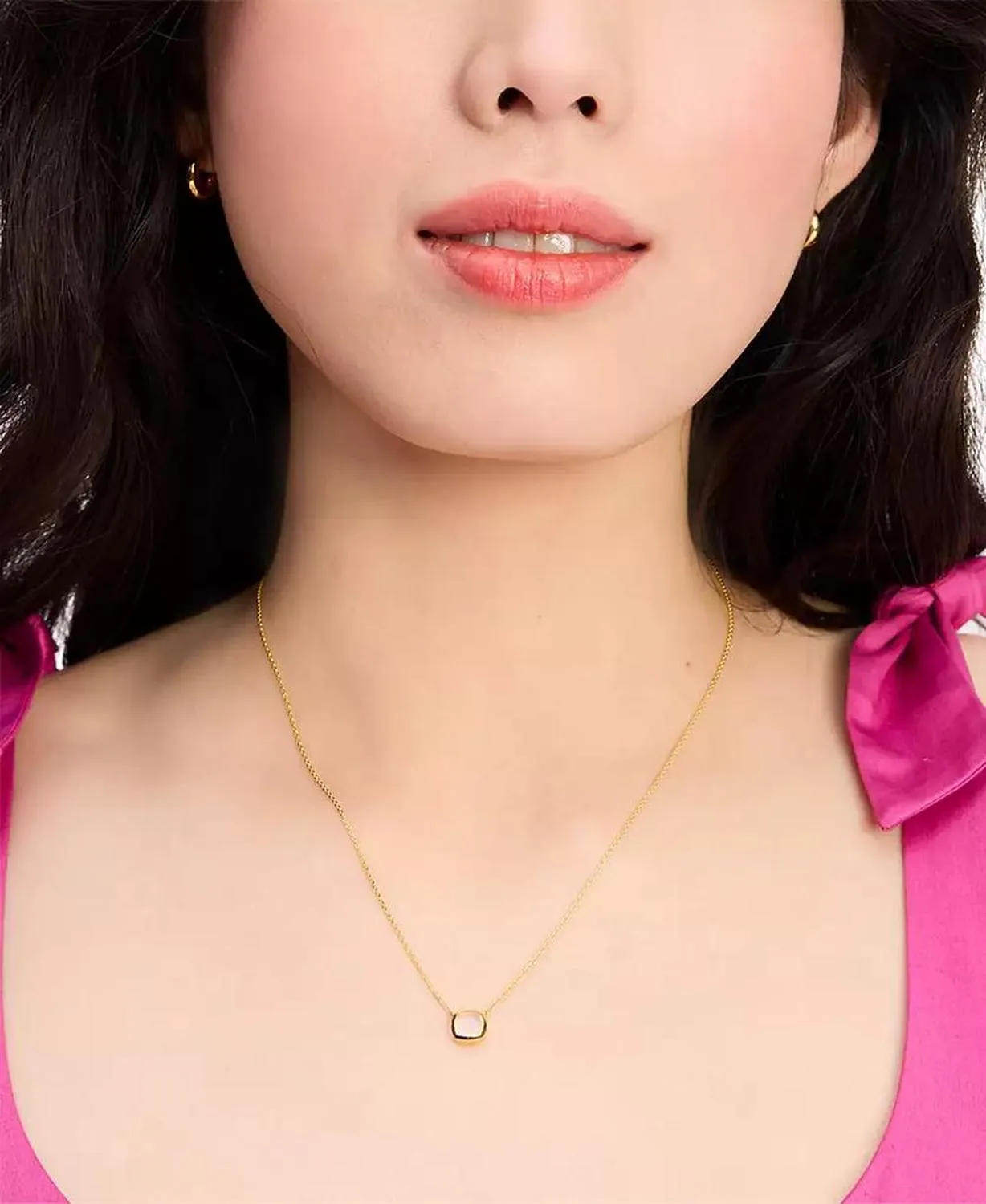 23k Gold-Plated Sterling Silver Pendant Necklace, 16"   3" extender
