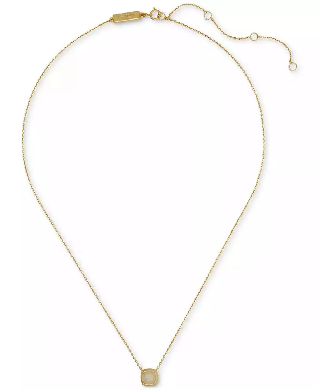 23k Gold-Plated Sterling Silver Pendant Necklace, 16"   3" extender