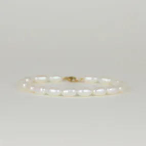 9ct Yellow Gold Irregular Freshwater Pearl Bracelet