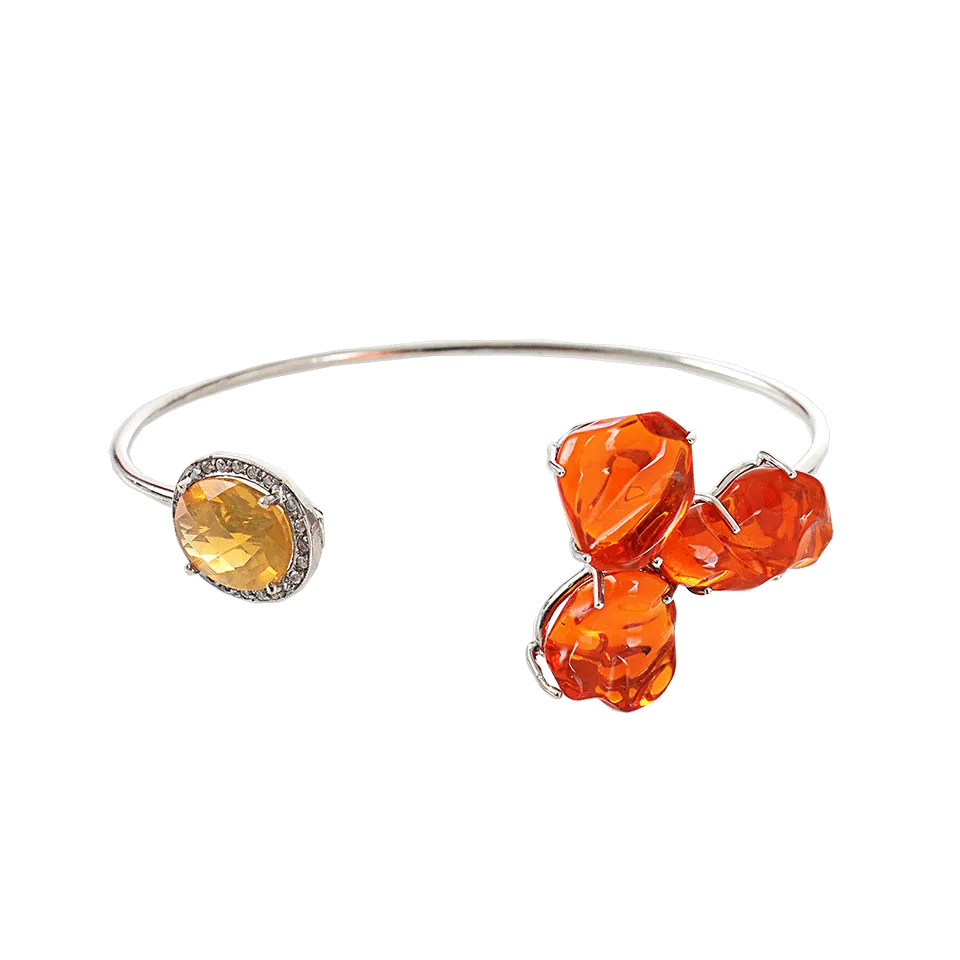 Fire Opal Cuff Bracelet