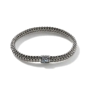 Icon Bracelet, Sterling Silver, Reversible Gemstones, 6.5MM|BBS90422RVBLS2AQ