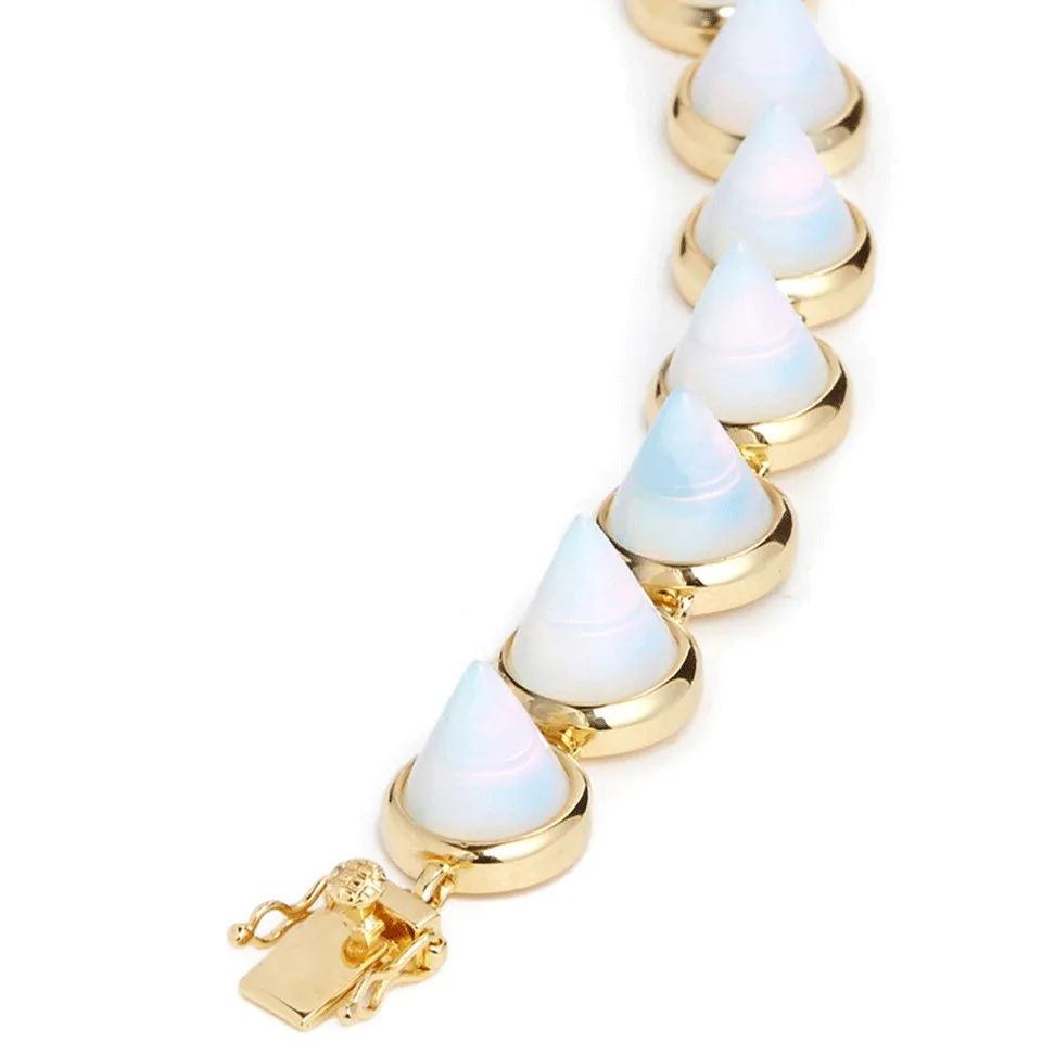 Opal Gemstone Cone Bracelet
