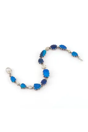 Opal Kyanite Diamond Bracelet
