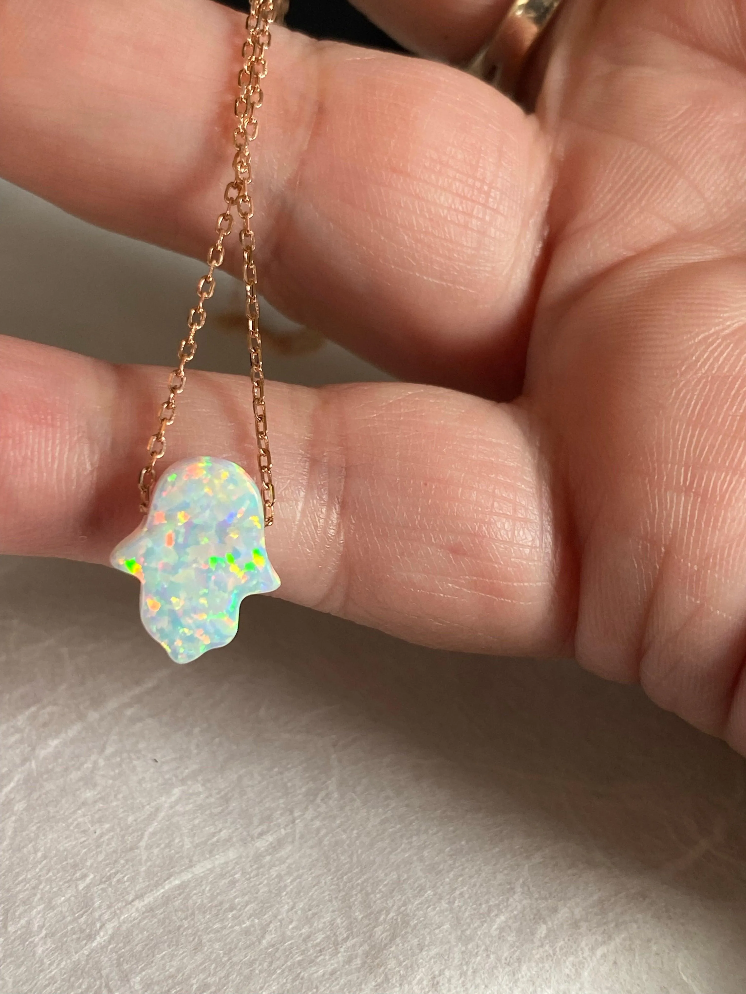 Opal Necklace/ October Birthstone Necklace-