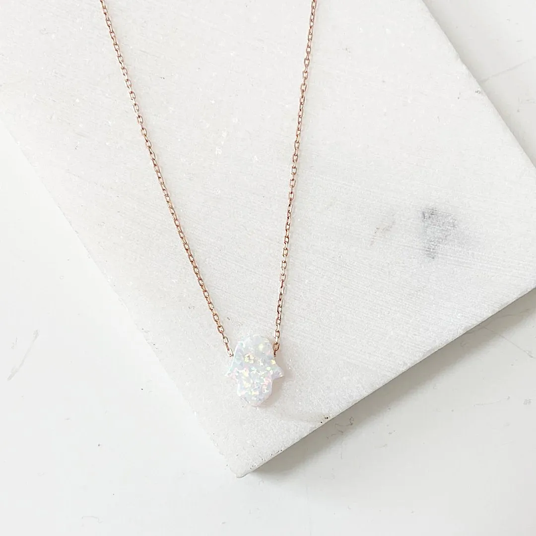 Opal Necklace/ October Birthstone Necklace-