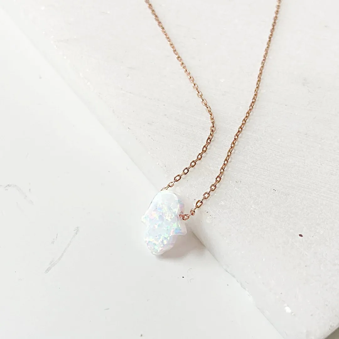 Opal Necklace/ October Birthstone Necklace-