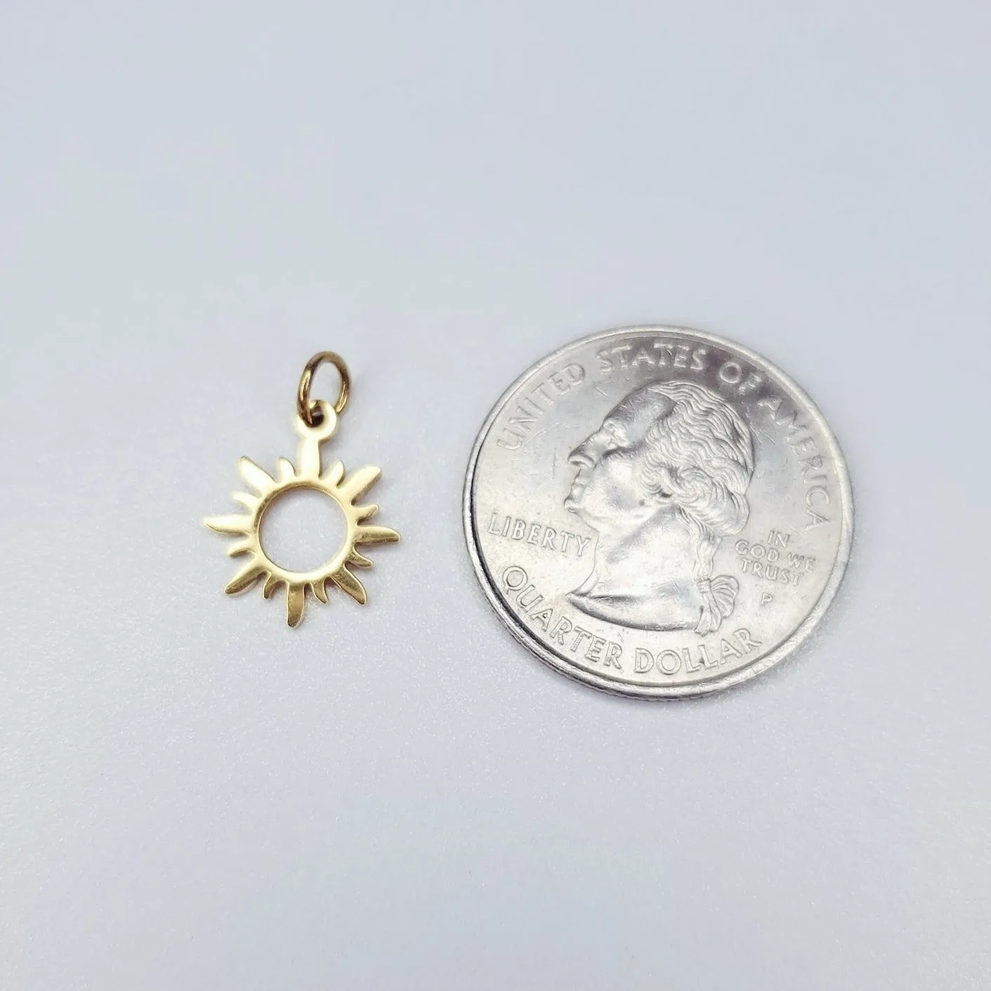 Stainless Steel Sun Charm