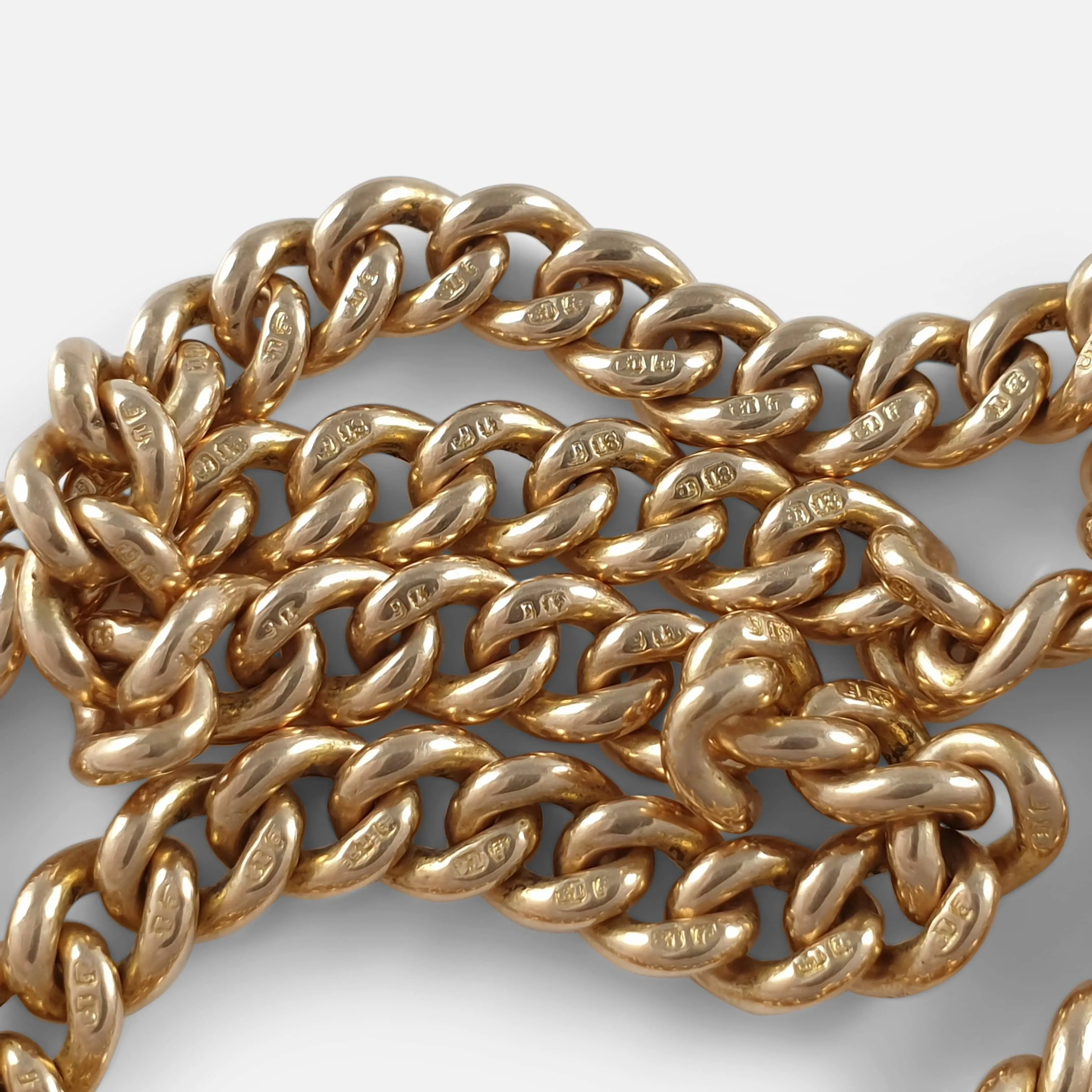 Victorian 18 Carat Yellow Gold Albert Watch Chain, 1884