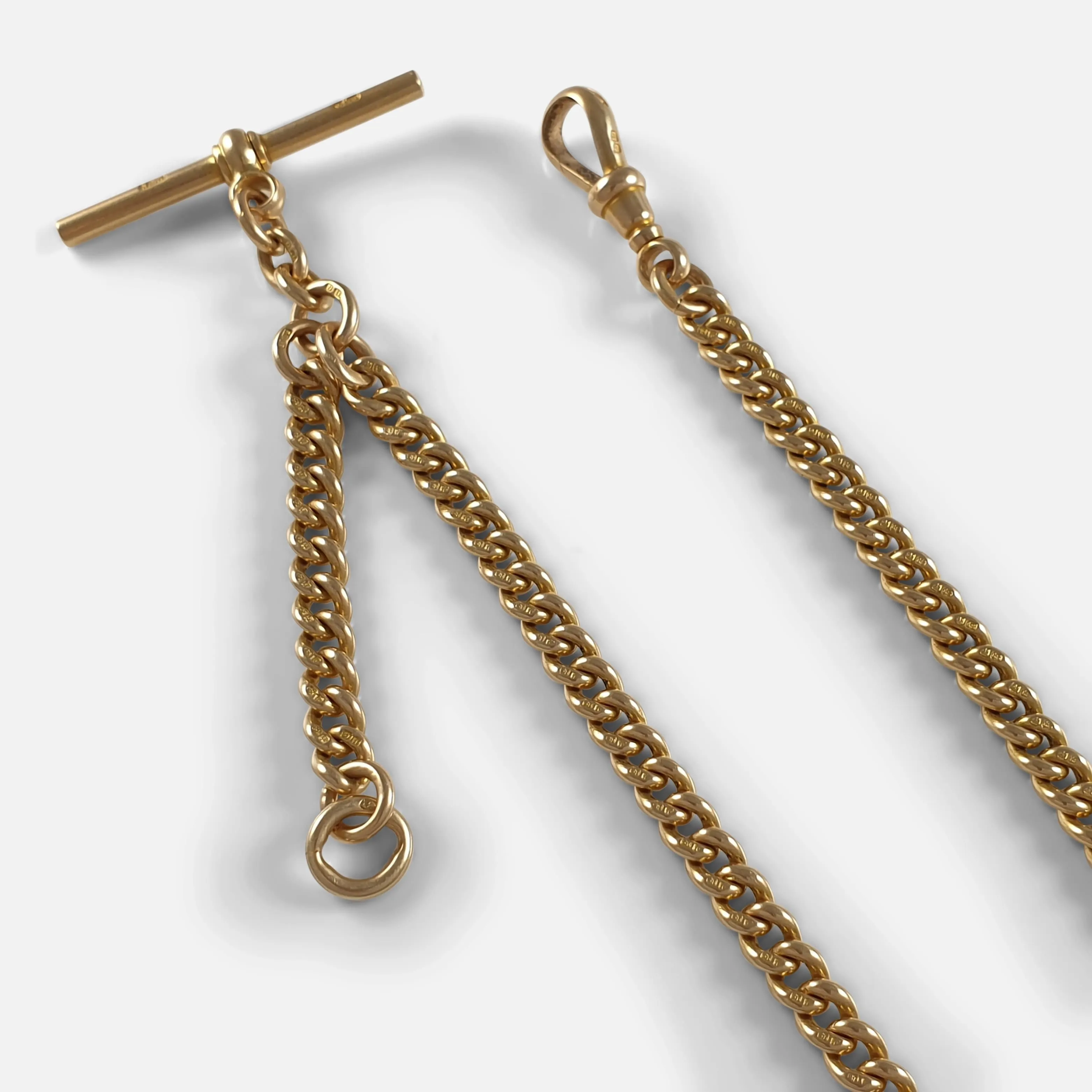 Victorian 18 Carat Yellow Gold Albert Watch Chain, 1884