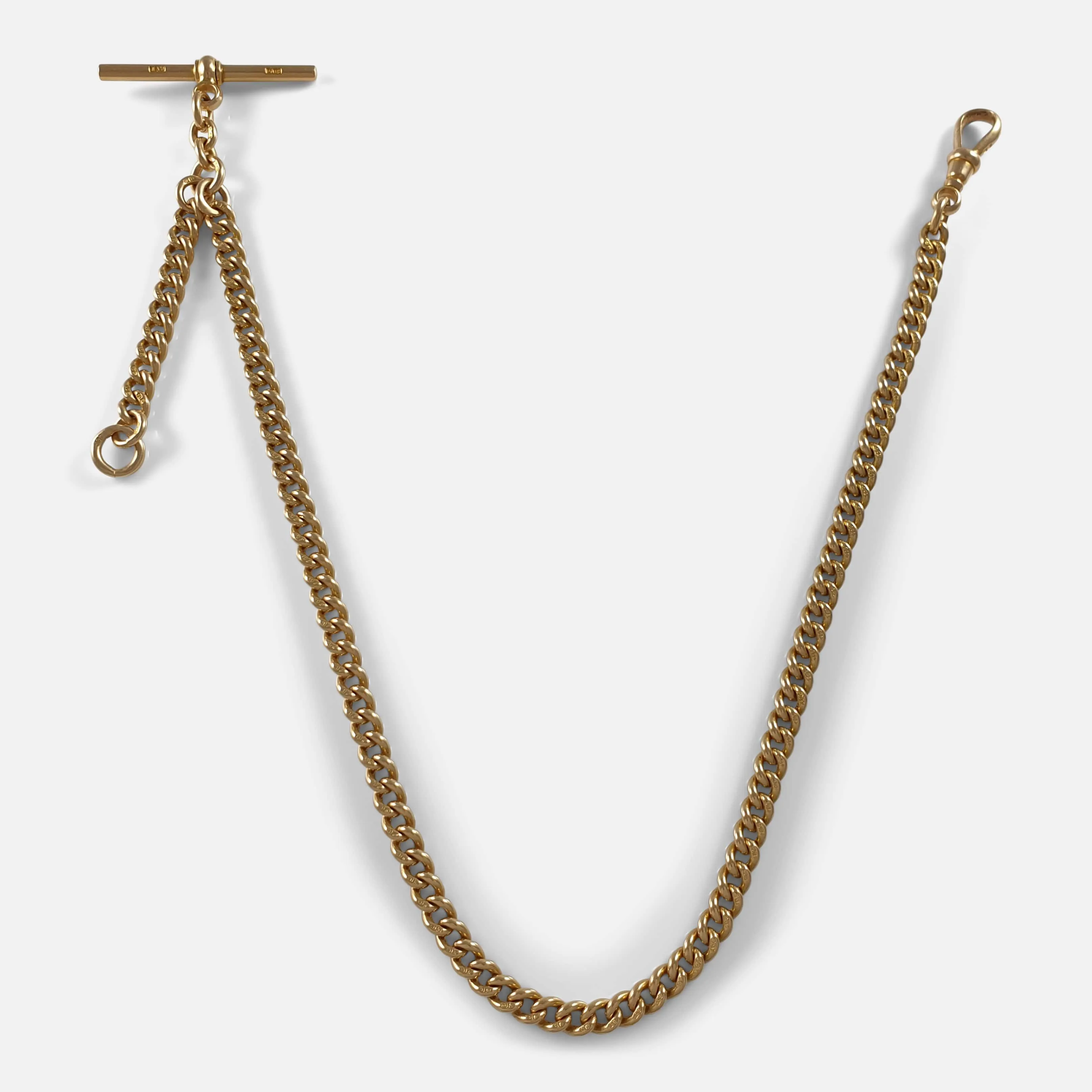 Victorian 18 Carat Yellow Gold Albert Watch Chain, 1884