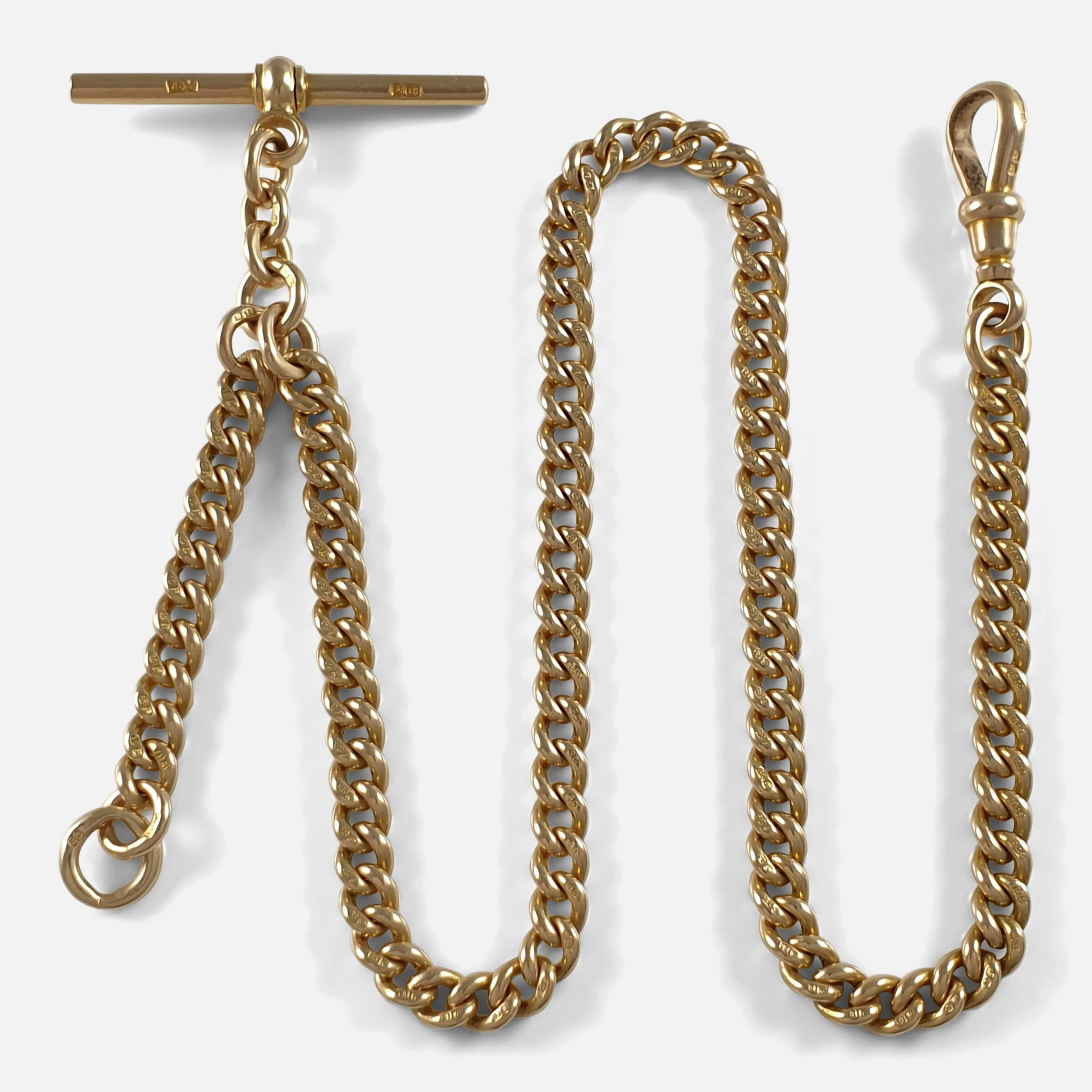Victorian 18 Carat Yellow Gold Albert Watch Chain, 1884