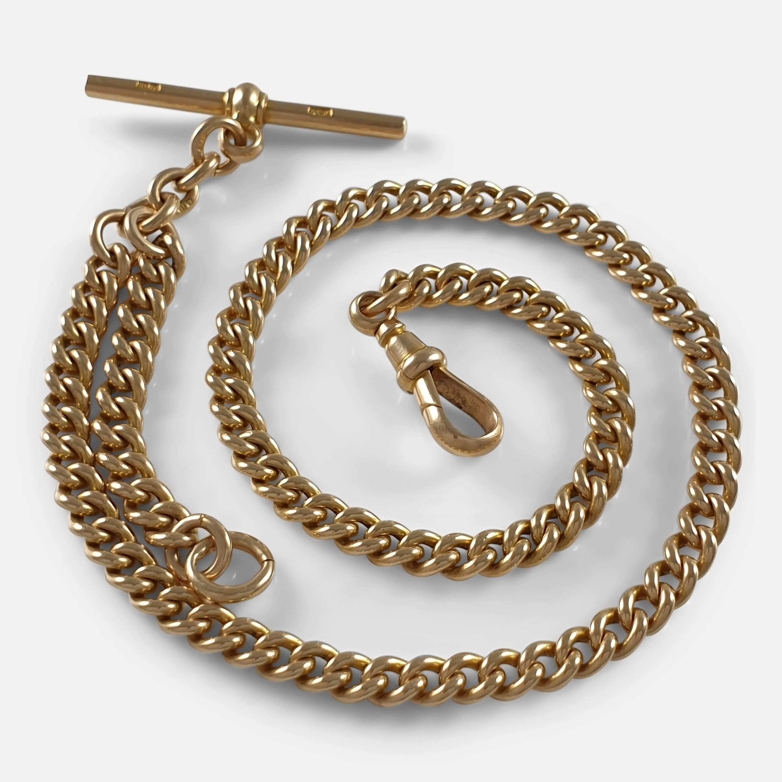 Victorian 18 Carat Yellow Gold Albert Watch Chain, 1884