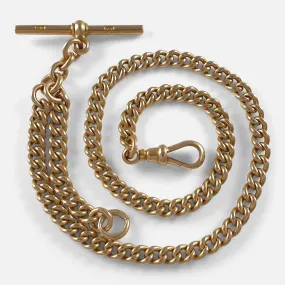 Victorian 18 Carat Yellow Gold Albert Watch Chain, 1884