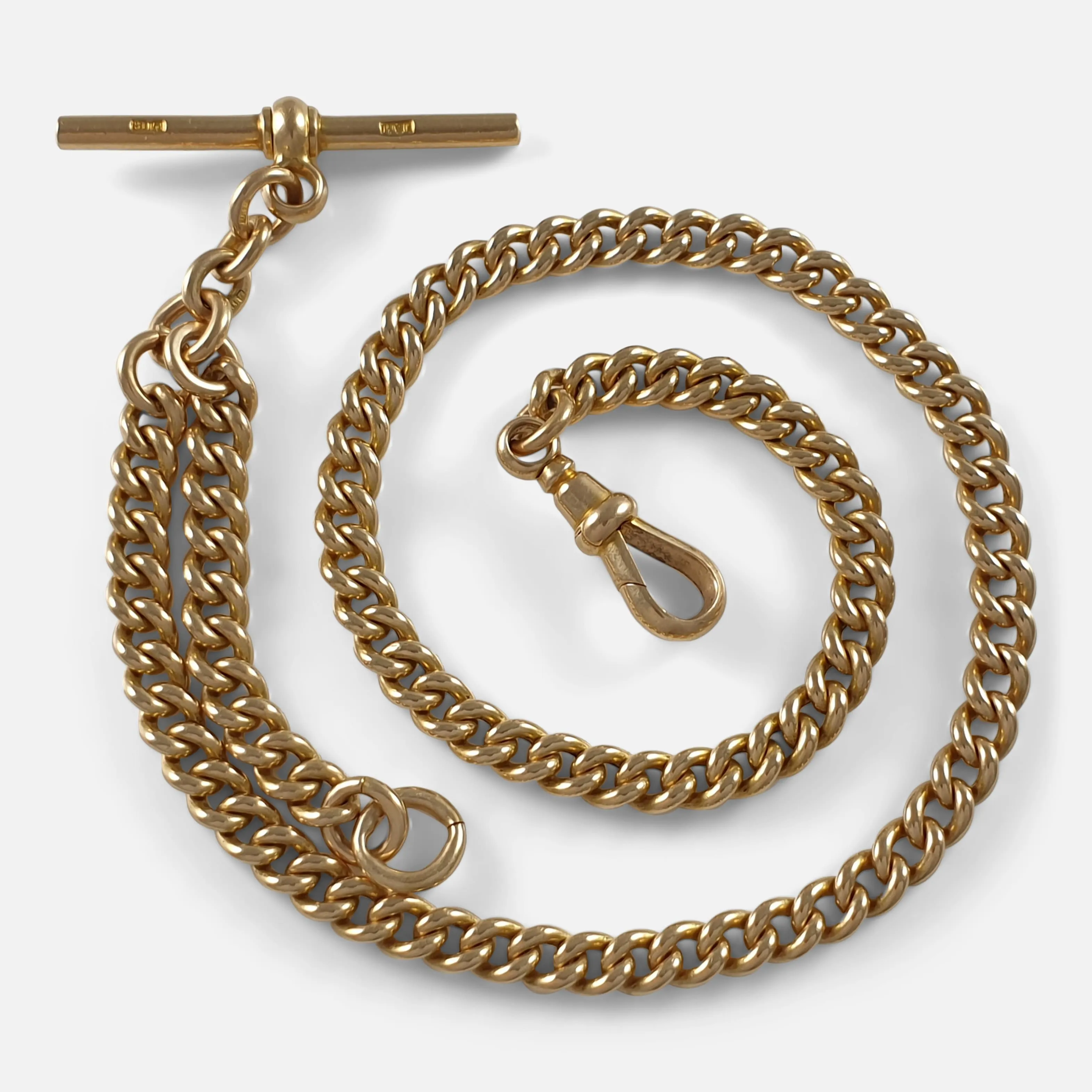 Victorian 18 Carat Yellow Gold Albert Watch Chain, 1884