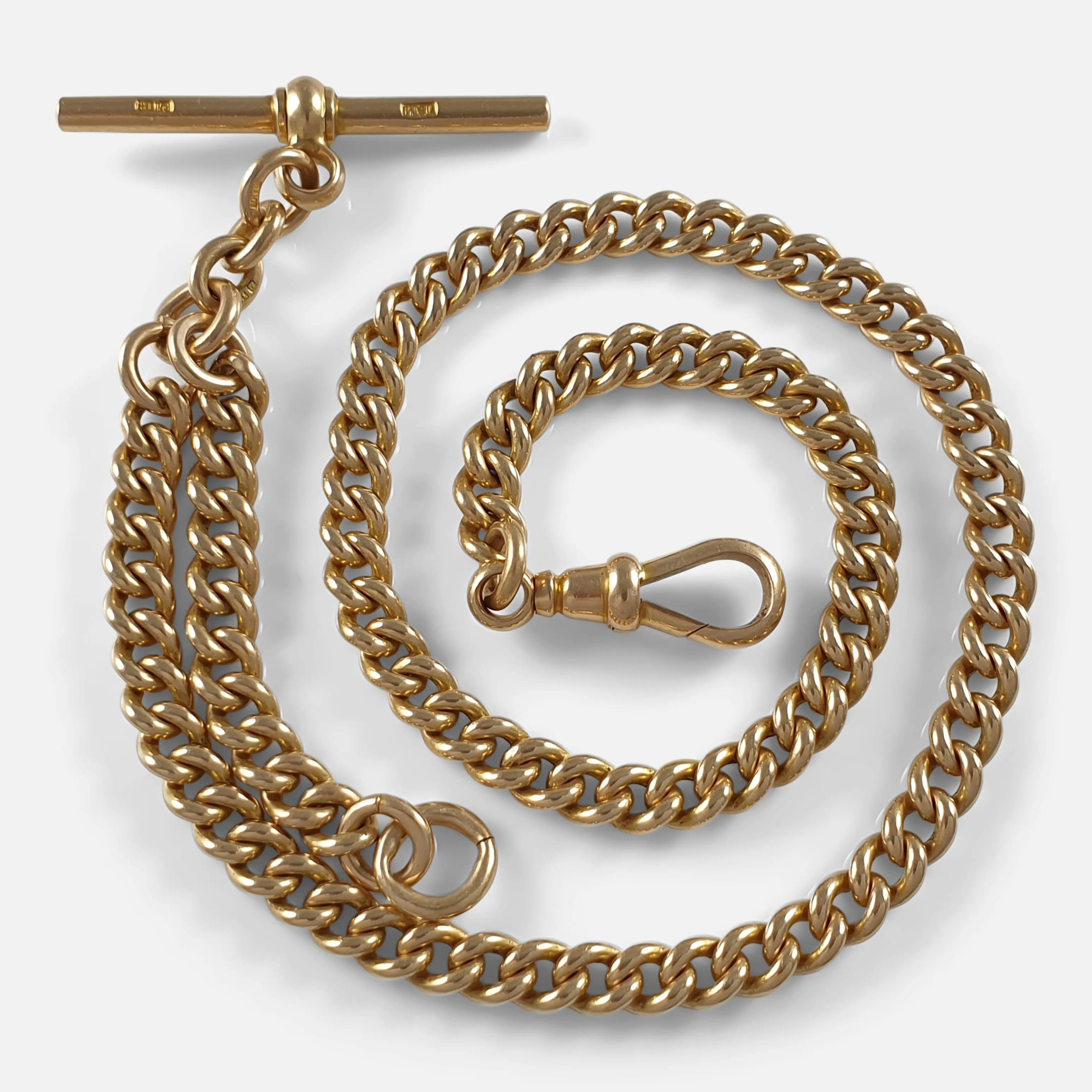 Victorian 18 Carat Yellow Gold Albert Watch Chain, 1884