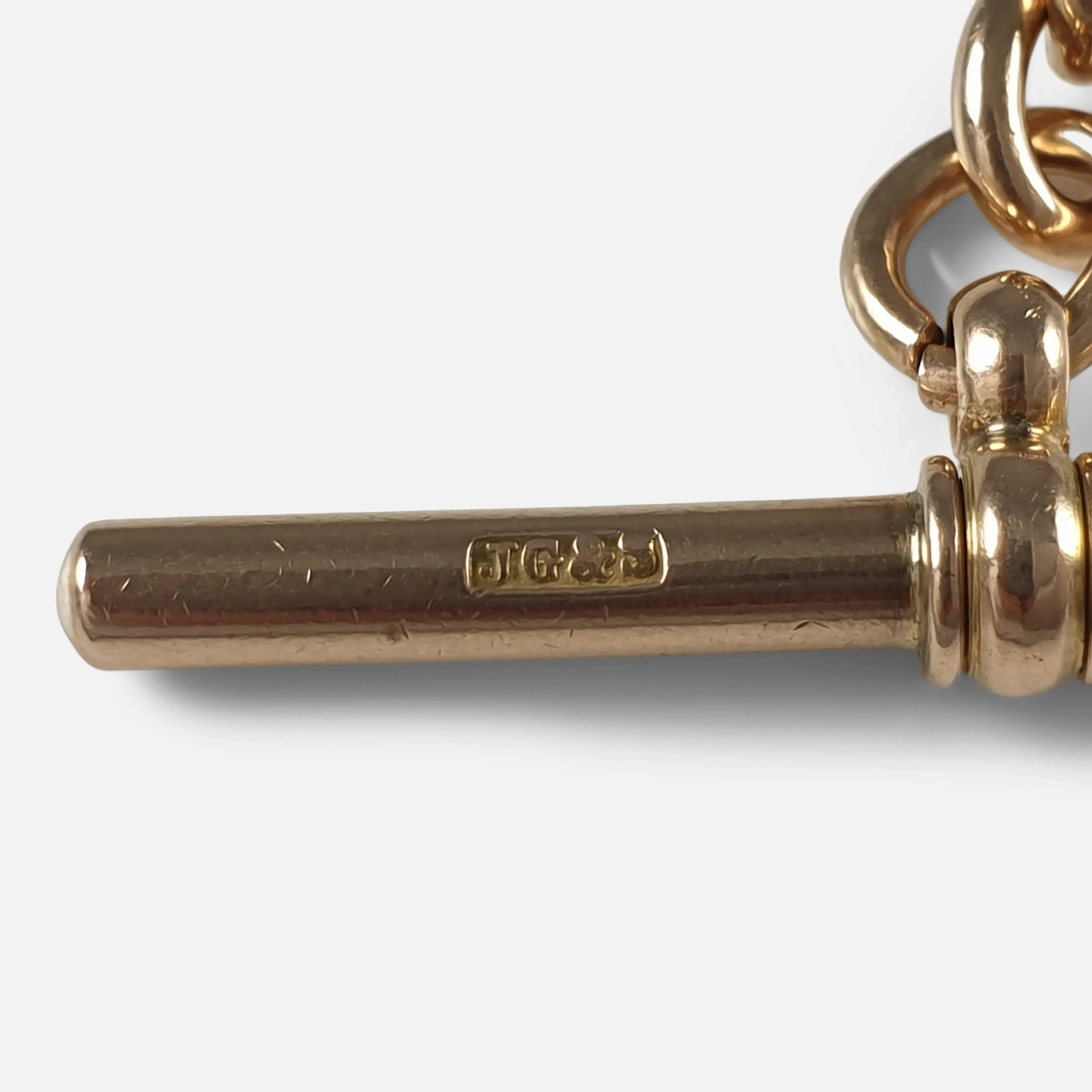 Victorian 9ct Yellow Gold Double Albert Watch Chain, 39.2 grams