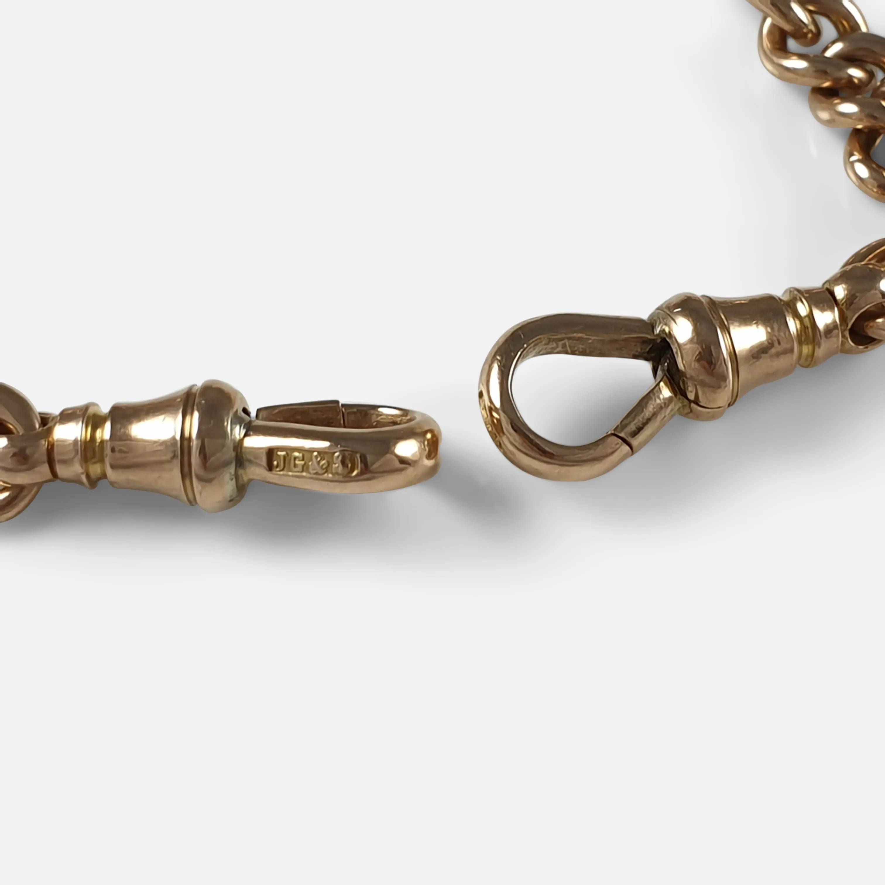 Victorian 9ct Yellow Gold Double Albert Watch Chain, 39.2 grams